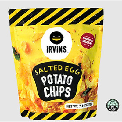 Khoai tây trứng muối Salted Egg Potato Chips 210g IRVINS