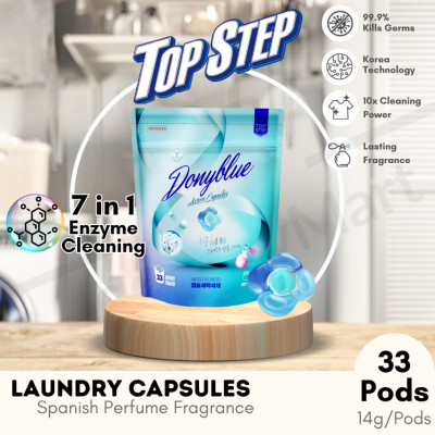Combo 3 Túi Viên Giặt Top Step Hàn Quốc 7in1 Công Nghệ Enzyme  An Toàn Cho Da, Sạch Đột Phá - 33 Viên (462gx3)