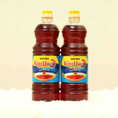 Nước Mắm truyền thống Kim Hoa Phú Quốc 30 độ đạm chai 1 Lít