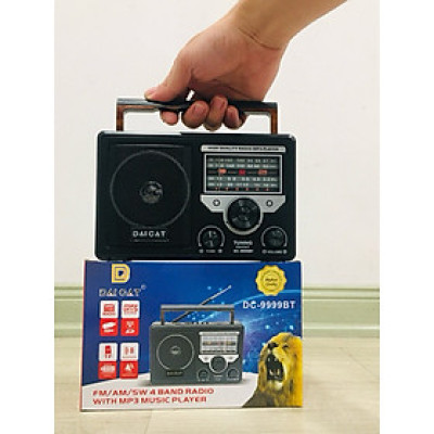 Đài radio FM-DC 999BT Bluetooth BH12 tháng- có rắc cắm tai nghe và usb ,thẻ nhớ ĐÀI FM CHO NGƯỜI CAO TUỔI- Hàng Chính Hãng