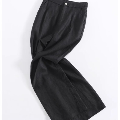 Quần ống rộng nữ, chất liệu Đũi Xước, mềm mịn, dày dặn, mặc mát, quần kiểu nữ form rộng rãi, thoải mái Nesa Shop QT10