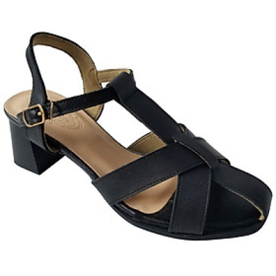 Giày Sandal Cao Gót Da Bò BIGGBEN Cao 5 Phân SDCG135