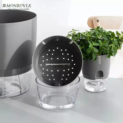 Chậu trồng cây tự tưới thông minh Monrovia, để bàn, trang trí trong nhà, bàn làm việc, sang trọng, Tiêu Chuẩn Châu Âu