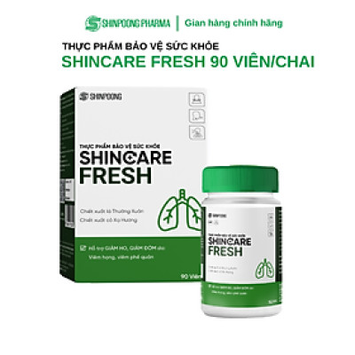 [Hộp 90 viên] Viên uống SHINCARE FRESH - Hỗ trợ giảm ho, giảm đờm do viêm họng, viêm phế quản - SHINPOONG PHARMA