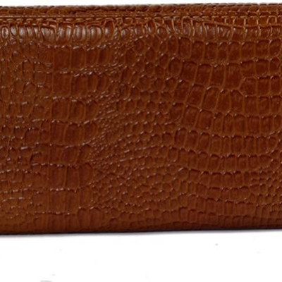 Ví nữ da bò vân cá sấu nhỏ 3 gấp nhiều màu Huy Hoàng HT3105-06-07