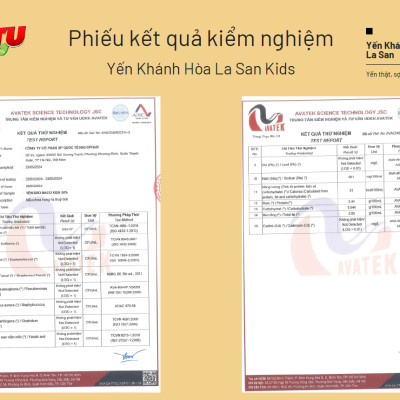 [CÓ NANO CANXI VÀ 30% YẾN TƯƠI] Yến Khánh Hòa La San Kids  Nano Canxi  24 hũ, tăng chiều cao, tăng sức đề kháng