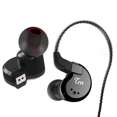 Tai nghe thể thao lai HiFi 2 pin Cáp có thể tháo rời  3,5 mm 2DD + 2BA TRN V80 