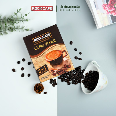 RockCafe - Cà phê vị khói 3 trong 1 (Hộp 12 gói x 20gr)