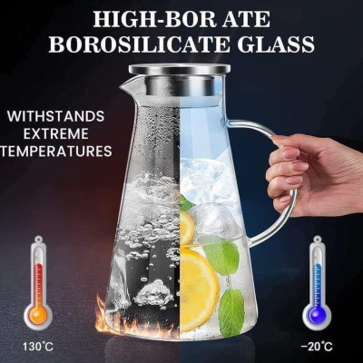 Bình đựng nước thủy tinh Sodasweet 2,2L có tay cầm