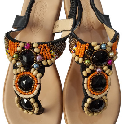 Giày sandal nữ kẹp BIGGBEN da bò thật cao cấp SDN67