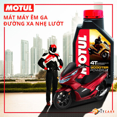 Nhớt Tổng Hợp Cho Xe Tay Ga 4 Thì Motul Scooter Power LE 5W40 Có Chiết Lẻ 