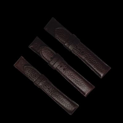 HJ8140-41-42 - Dây đồng hồ Huy Hoàng da bò size 22, 24, 26 màu nâu đen, tím đậm, nâu bạc