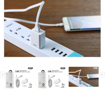 BỘ CỦ SẠC REMAX RP-U14 - Hỗ trợ sạc nhanh 2,4A ( 1’-1% )- hàng chính hãng