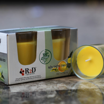 Nến Thơm Tinh Dầu, Sả Chanh, Tinh Dầu Sả Chanh, Chính Hãng Từ  Shop R2D, Thành Phần Tự Nhiên, Lành Tính.