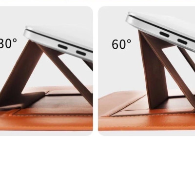 Bao Da Skin Pro Slim Stand Sleeve Dành Cho Macbook Chất Liệu Da PU Mịn, Nắp Từ Tính Có Chân Đế Có Thể Tự Điều Chỉnh - Hàng Chính Hãng 
