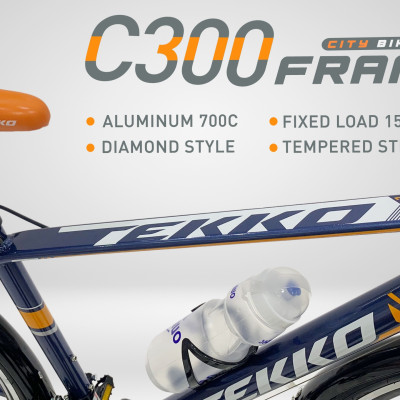 Xe đạp Tekko thể thao City C300 Khung nhôm cao cấp - Phù hợp với người cao từ 1m45 trở lên