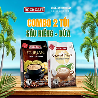 [CB] 2 túi: Cà phê Dừa + Cà phê Sầu Riêng (Túi 30 gói x 20 gr)