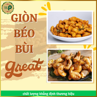 HẠT ĐIỀU RANG TỎI ỚT TÂN LỘC PHÁT COMBO 1KG- MỖI HŨ 500G