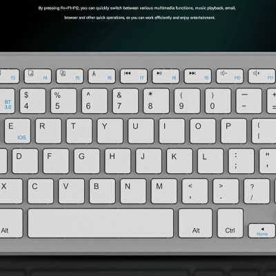 Bộ Bàn phím không dây mini K19 - đa kết nối bluetooth 5.0 + 3.0 + Usb wireless 2.4G hàng nhập khẩu