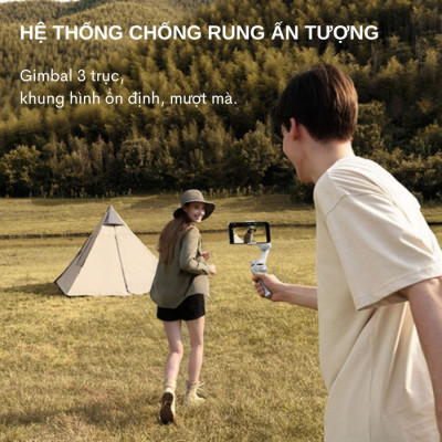 Tay cầm chống rung cho điện thoại DJI Osmo Mobile 4 / Osmo SE - GImbal chống rung 3 trục thế hệ mới, thiết kế gập gọn tiện lợi - Hàng Nhập Khẩu