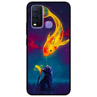 Ốp lưng dành cho Vivo Y30 - Y30i - Y50 mẫu Mèo Và Cá