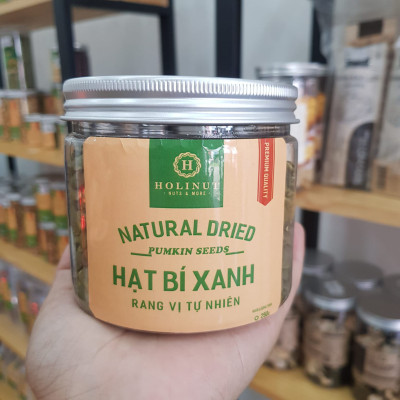 Hạt bí xanh tách vỏ Xuất xứ Ấn độ Thương Hiệu HOLINUT /đóng gói 500gr - 250gr