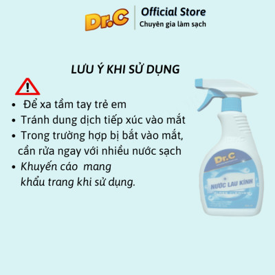 Nước Lau Kính Dr.C CHÍNH HÃNG - CỰC SẠCH, CỰC NHANH, AN TOÀN