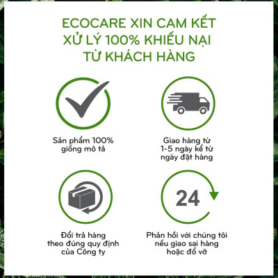 Nước Tẩy Bồn Cầu Hữu Cơ Diệt Khuẩn ECOCARE 1L Hương Cam Bạc Hà Thơm Mát, Chai Tẩy Rửa Nhà Vệ Sinh Siêu Sạch