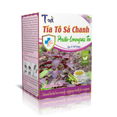 Combo 3 Hộp Trà Tía Tô Sả Chanh (Hộp 50 Túi Lọc x 2g) - Tăng Sức Đề Kháng, Giải Nhiệt Cơ Thể- Nguyên Thái Trang - Thảo Dược Thiên Nhiên - Tốt Cho Sức Khỏe 