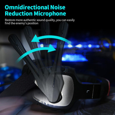 Tai nghe chơi game SENICC A1 gắn trên đầu có dây với Micrô đa hướng HD Bộ điều khiển bộ điều khiển dây 40mm