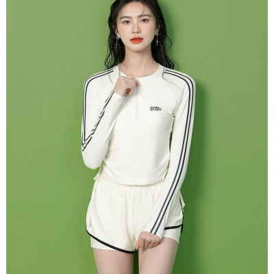 Bộ đồ bơi nữ kéo khoá ,áo tắm biển dài tay quần short chất thun lạnh xịn xò