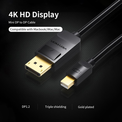 Cáp chuyển đổi Mini DP sang DP 4K @ 60Hz Male to Male Thay thế cho máy chiếu