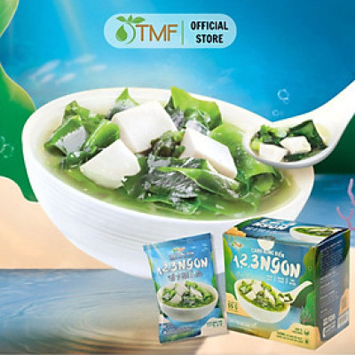 Canh rong biển ăn liền hộp 10 gói canh không bột ngọt nấu canh cho bé TÂM MINH FOODS