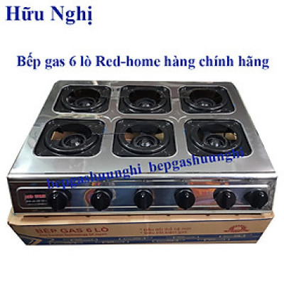 Bếp gas 6 lò Red-home TN-206 Hàng chính hãng