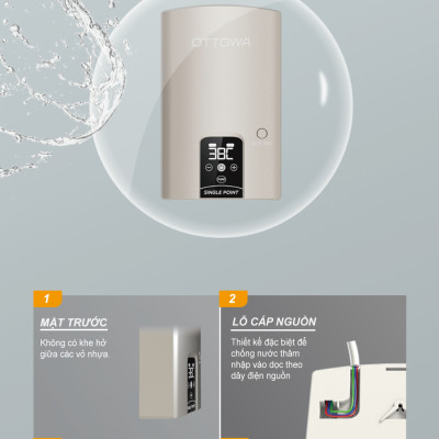 Máy tắm nước nóng OTTOWA TH45P01- Hàng chính hãng