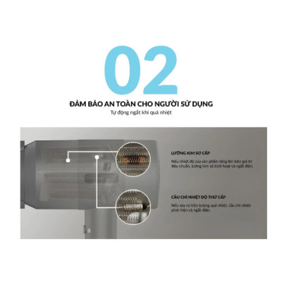 Máy Sấy Tóc HAATZ CIM908 Sấy Tóc Đa Năng 2 Chiều Nóng Lạnh, Hàng Chính Hãng Bảo Hành 2 Năm