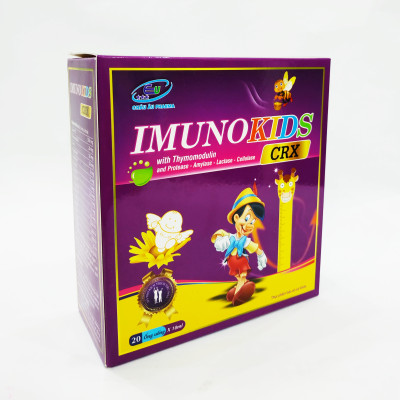 Siro Ăn Ngon Và Tăng Cường Miễn Dịch Imunokids - Giúp Trẻ Hết Biếng Ăn Và Kém Hấp Thu, Tăng Cường Cức Đề Kháng - Hộp 20 Ống Nhựa Bẻ Ngọt Thơm Dễ Uống