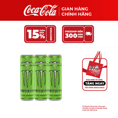 Hộp 6 Lon Nước Giải Khát Tăng Lực Monster Energy Ultra Paradise 355ml/Lon