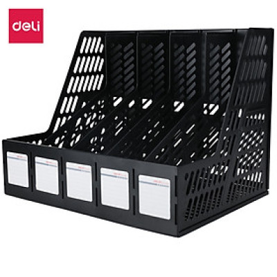 Giá Tài Liệu 5 Ngăn Đứng Deli, Ghi Xám 9835