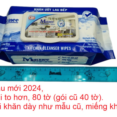 Khăn ướt lau bếp Matinee 80 tờ x 2 gói