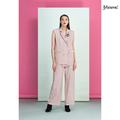 Quần tây hồng cotton bố Maxivic M032401Q