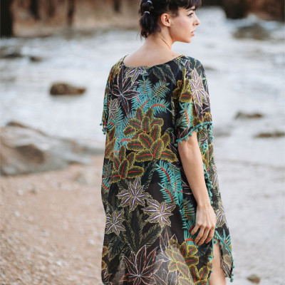 Đầm Thêu Kết Cườm Cotton Isla Bonita