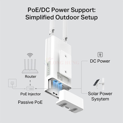 Bộ mở rộng sóng Wifi 4G LTE TP-Link Outdoor Router 300 Mbps TL-MR100-Outdoor - Hàng chính hãng