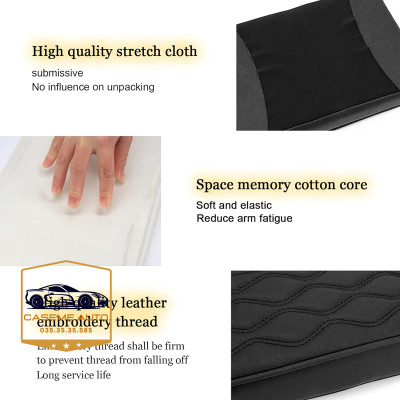 Đệm Tỳ Tay Ô Tô Xe Hơi Cao Su Non Nguyên Khối Bọc Da Nappa Cao Cấp Giúp Chống Mỏi Và Thư Giãn Lái Xe Đường Dài - Hàng Nhập Khẩu