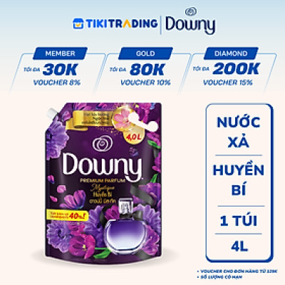 Nước Xả vải DOWNY Hương Nước Hoa Huyền Bí Túi 4L