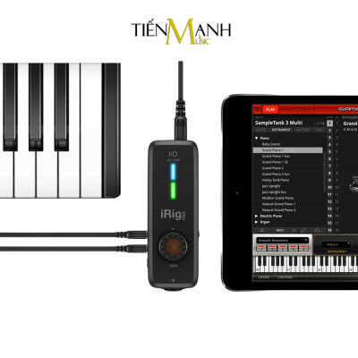 Thiết Bị Thu Âm Và Livestream iRig Pro I/O IK Multimedia Live Điện Thoại Nối Guitar Pickup Soundcard Hàng Chính Hãng