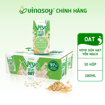 Thùng Veyo Sữa hạt Yến mạch (30 hộp x 180ml)