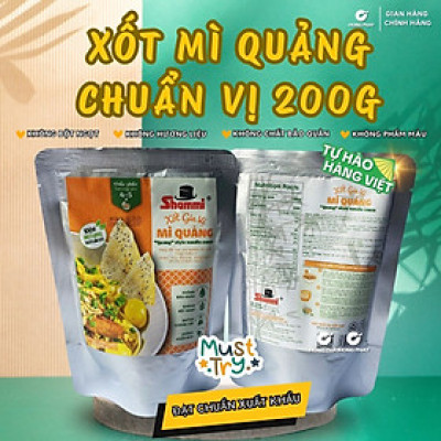 Xốt gia vị mì quảng Shammi gói 200g,Xốt mì quảng thuần chay dùng được cả chay và mặn(Đạt chuẩn USUK)
