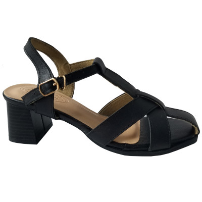 Giày Sandal Cao Gót Da Bò BIGGBEN Cao 5 Phân SDCG135