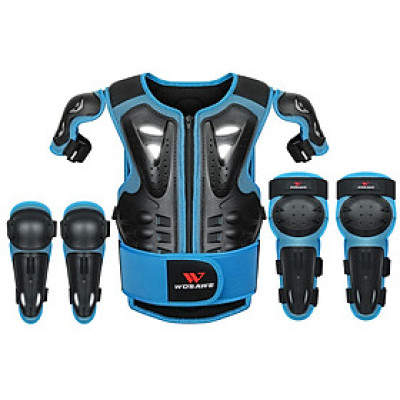 Áo vest bảo vệ Wosawe MO467 cho trẻ em áo vùng Ngực Cột sống lưng với bộ đệm bảo vệ đầu gối